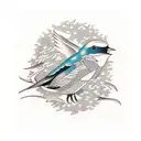 Swallow Bird tattoo design idea