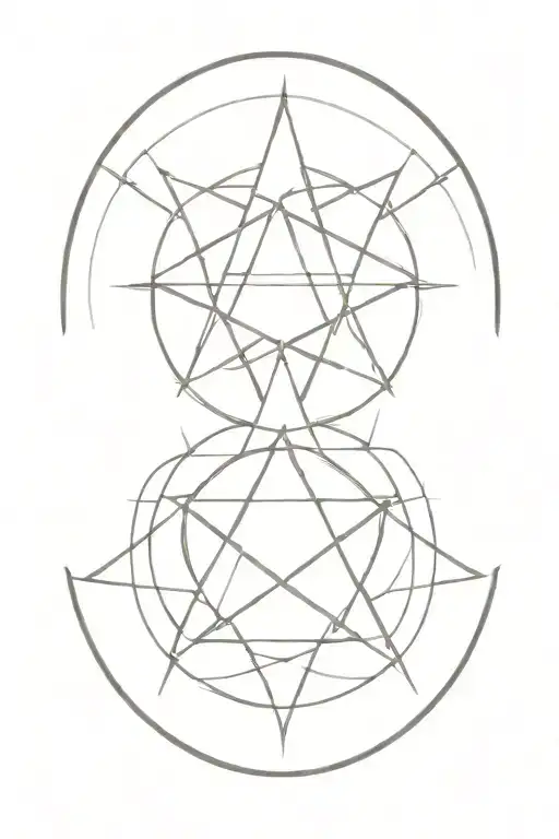 Heptagram tattoo design idea