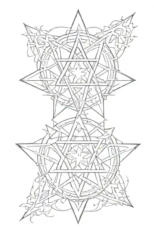 Heptagram tattoo design idea