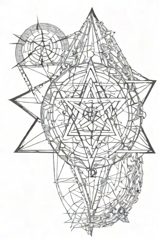 Heptagram tattoo design idea
