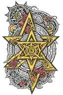 Heptagram tattoo design idea