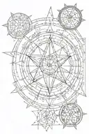 Heptagram tattoo design idea