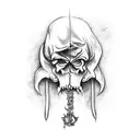 reaper, jester, arm sleeve tattoo design idea