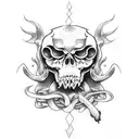 reaper, jester, arm sleeve tattoo design idea