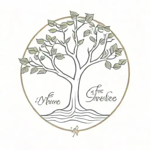 music with money tree growing tattoo design idea