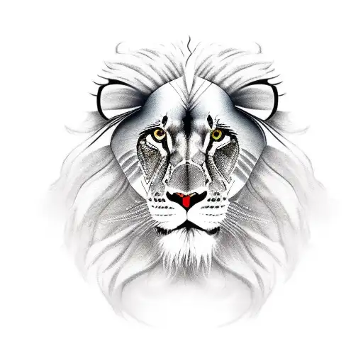 Sikh warrior and lion blended together in one tattoo design idea