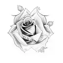 Sword with rose tattoo design idea