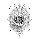 Sword with rose tattoo design idea