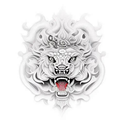 Foo Dog tattoo design idea