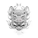 Foo Dog tattoo design idea