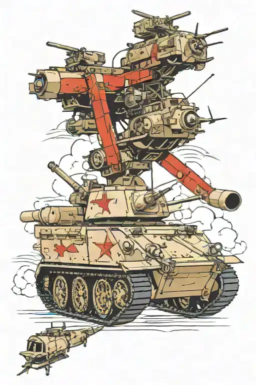 WWII anti-aircraft quad .50 halftrack tattoo design idea