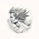 Icarus falling ffrom the sky  tattoo design idea