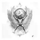 Icarus falling ffrom the sky  tattoo design idea