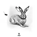 Hare's-tail Grass plant tattoo design idea