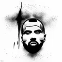 Yeezus Cover Art tattoo design idea