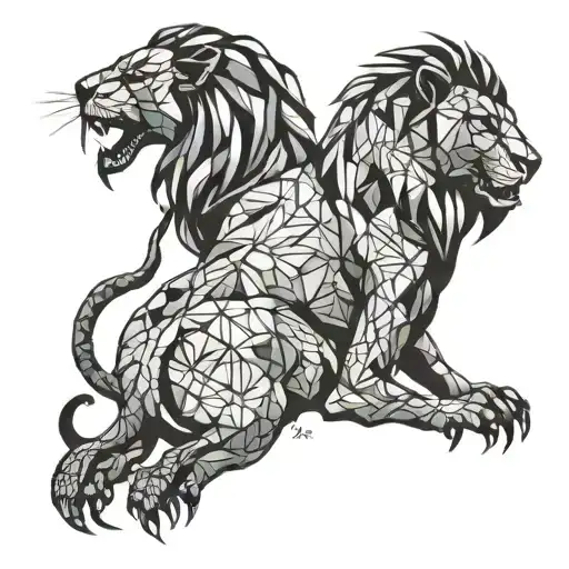 lion x scorpion tattoo tattoo design idea