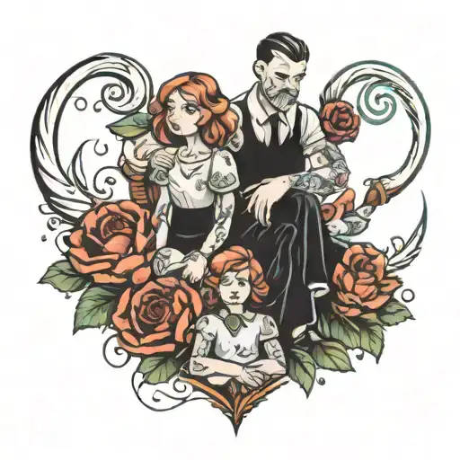 family, love and self respect  tattoo design idea