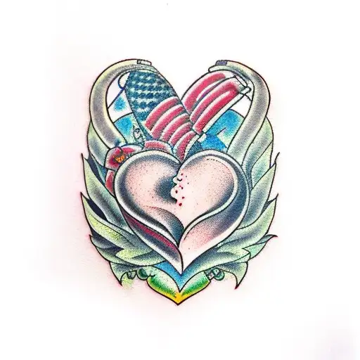 Crying Heart tattoo design idea