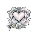 Crying Heart tattoo design idea