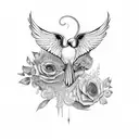 Oscar Akermo style birds tattoo design idea