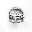 burger tattoo design idea