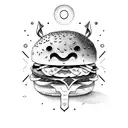 burger tattoo design idea