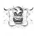 burger tattoo design idea