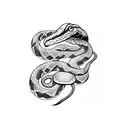 snake smoke tattoo design idea