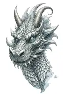 Ice Dragon tattoo design idea