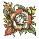 tulip flower tattoo design idea