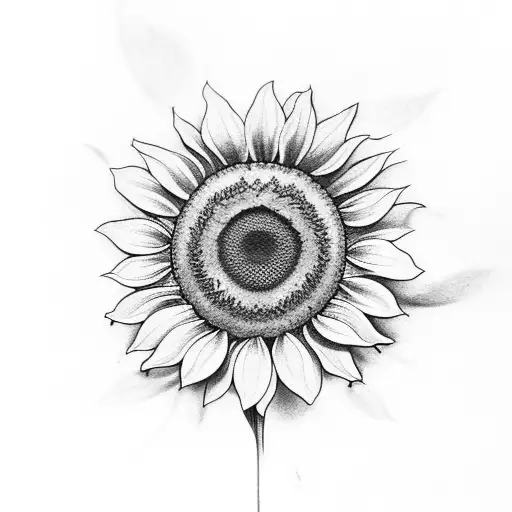 Sunflower tattoo design idea