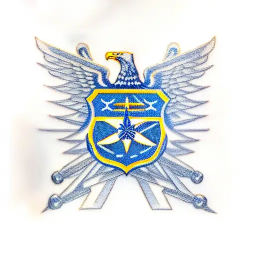 US Air Force Flag  tattoo design idea