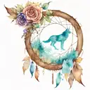 dream catcher with a tree of life wolf sunflower evil eye heart galaxy tattoo design idea
