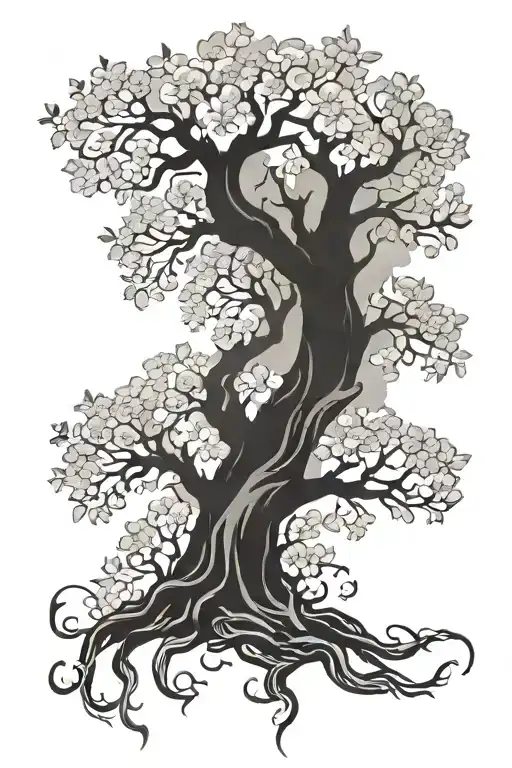 A tattoo sleeve, inspiration is Greek gods, flowers, angels. I want the tree of life involved along with in bigger font  tattoo design idea