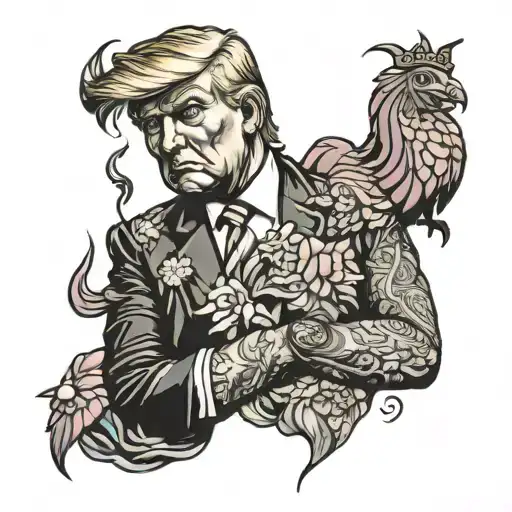 gay trump tattoo design idea