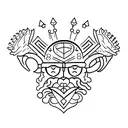 names Katja and Aleksej in heart with king and queen crowns tattoo design idea