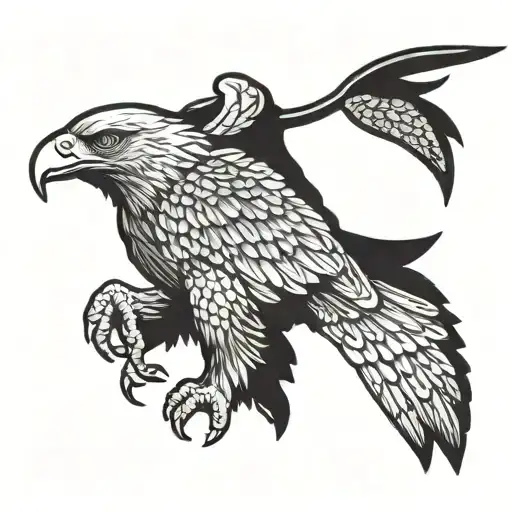 eagle soaring tattoo design idea