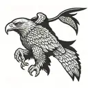eagle soaring tattoo design idea