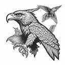 eagle soaring tattoo design idea