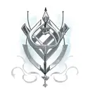 bow and arrow  tattoo design idea