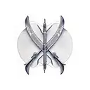 bow and arrow  tattoo design idea