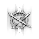 bow and arrow  tattoo design idea