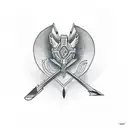 bow and arrow  tattoo design idea