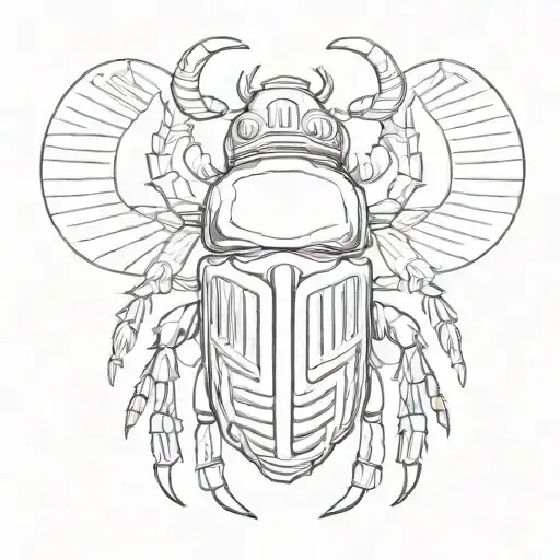 Egyptian scarab beetle tattoo design idea