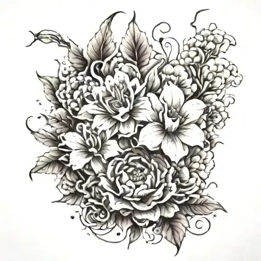 TREN A APOR SALIENDO DE SU CHINEA FLORES COMO SI FUERAN EL vAPOR tattoo design idea