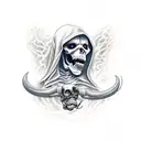 crying Grim Reaper tattoo design idea