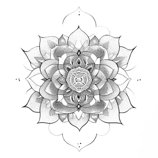 lotus flower mandala  tattoo design idea