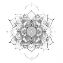 lotus flower mandala  tattoo design idea