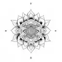 lotus flower mandala  tattoo design idea