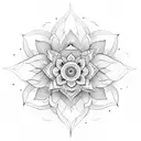 lotus flower mandala  tattoo design idea